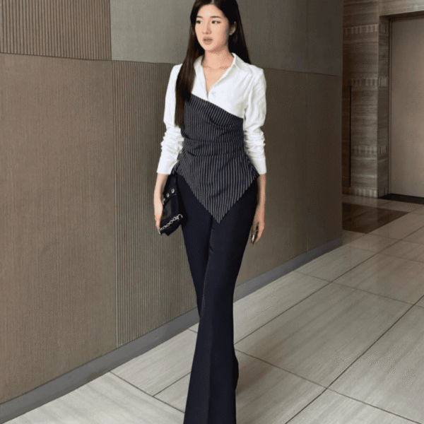 Quần Tây Ống Loe Đen Tôn Dáng