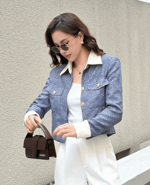 Áo Khoác Dạ Tweed Nữ Cao Cấp