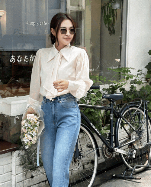 Áo Sơ Mi Tơ Cột Nơ