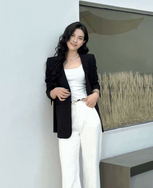 Áo Blazer Dáng Suông Thanh Lịch