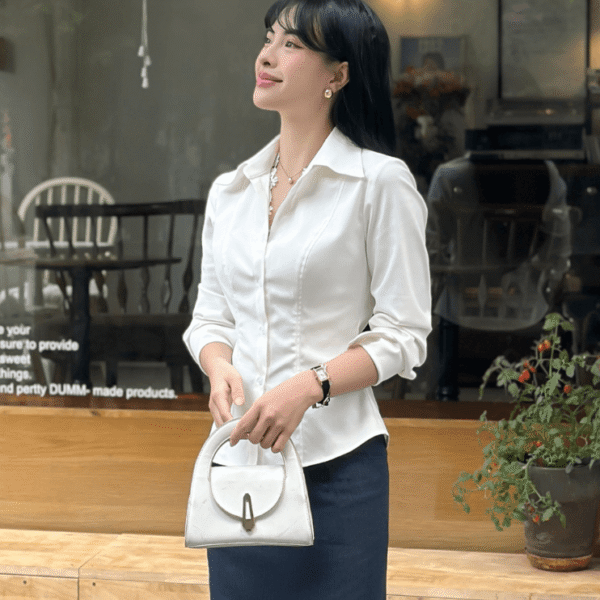 Áo Sơ Mi Nữ Dáng Ôm Kaki Gold Cao Cấp