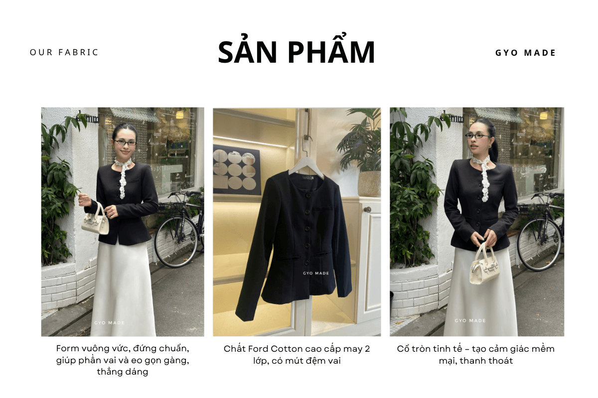 Áo vest cổ tròn GA080 zoom