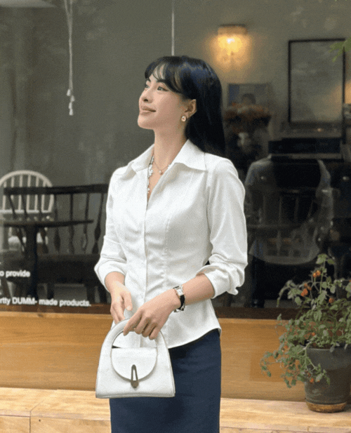 Áo Sơ Mi Nữ Dáng Ôm Kaki Gold Cao Cấp