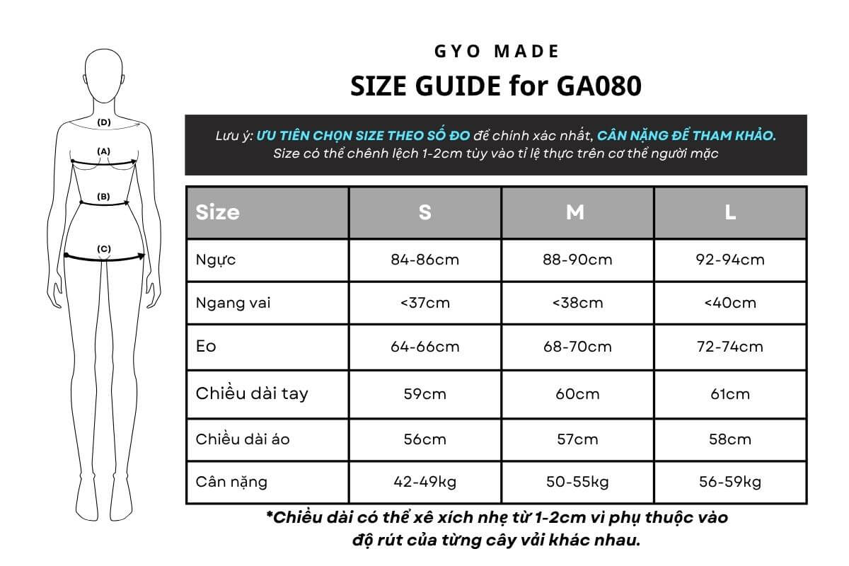 Áo vest cổ tròn GA080 size