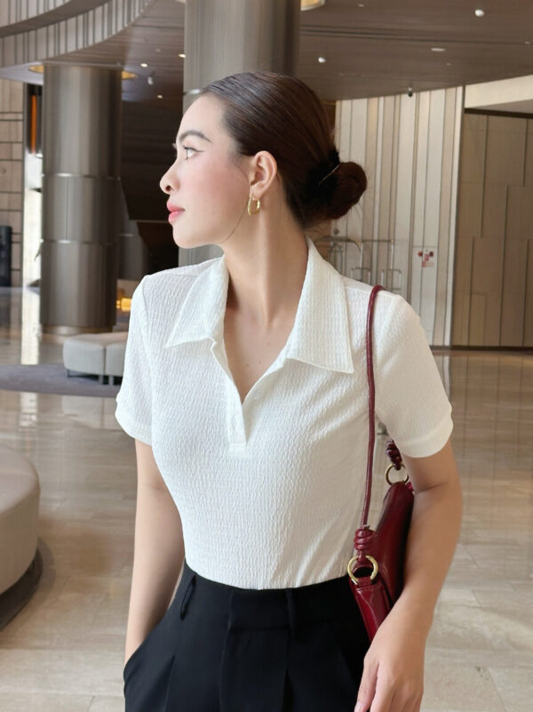 Áo Polo Thun Len Vân Gỗ
