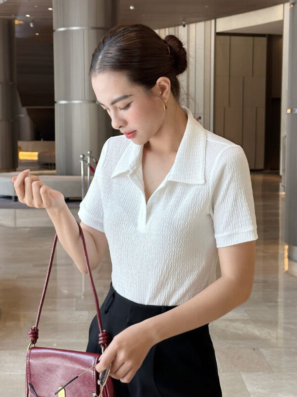Áo Polo Thun Len Vân Gỗ