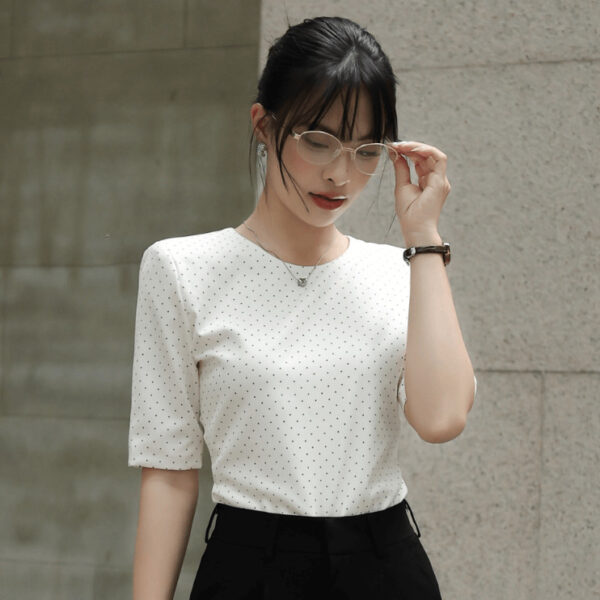 Áo kiểu chấm bi GA087