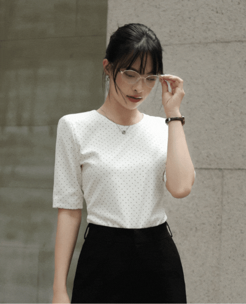 Áo kiểu chấm bi GA087