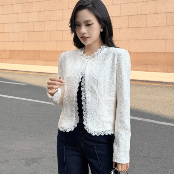 Áo blazer ren nhung GA102