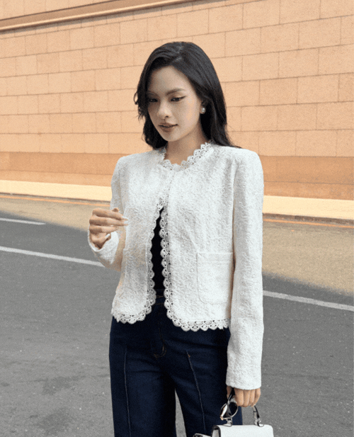 Áo blazer ren nhung GA102