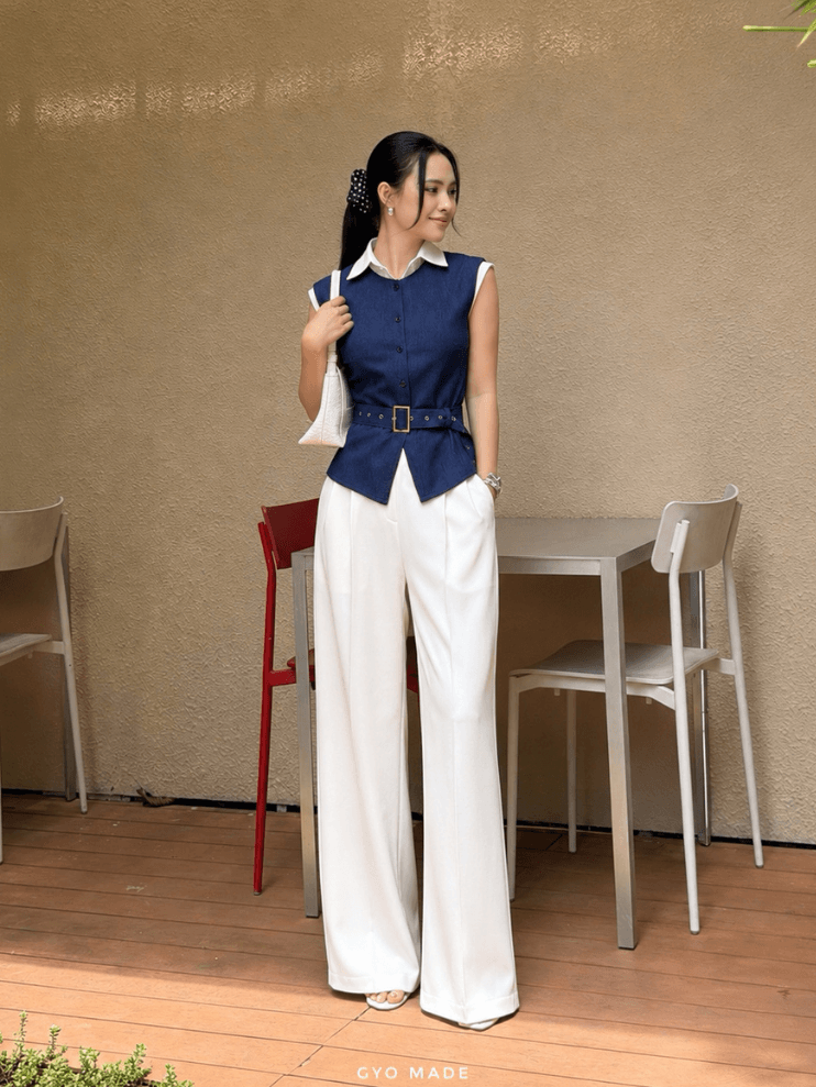 Áo kiểu cổ sơ mi rời GA119
