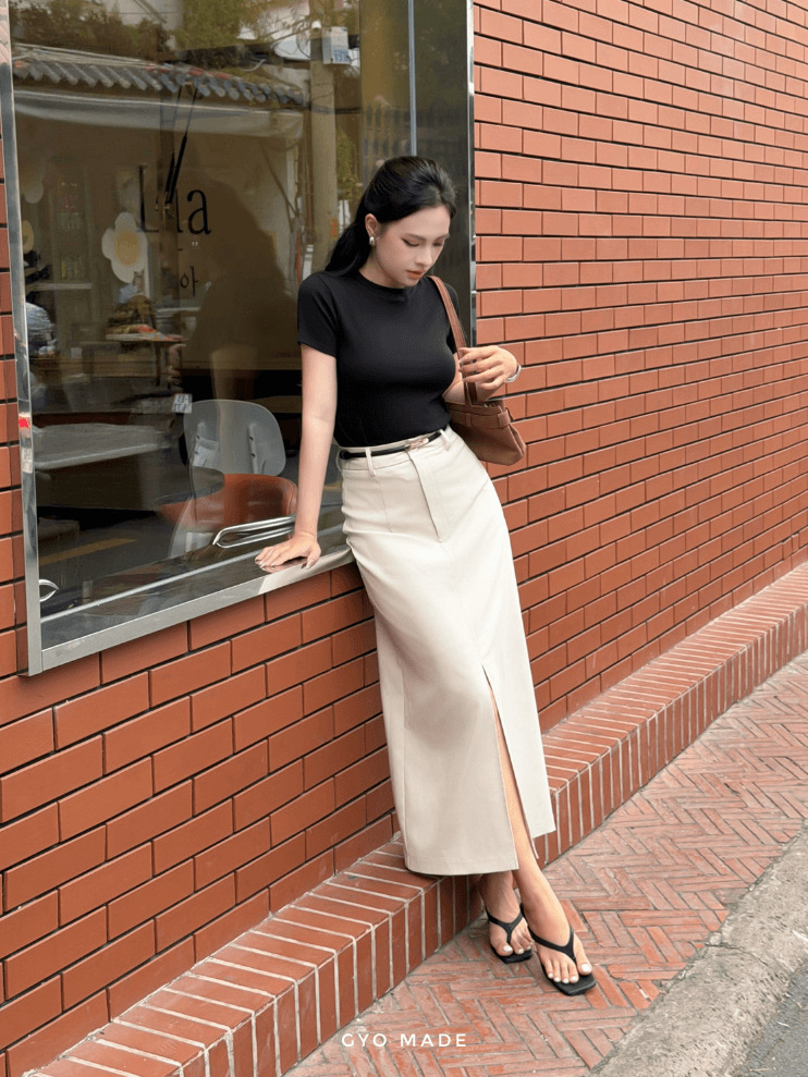 Chân Váy Xẻ Giữa Dáng Dài - Hình ảnh 3