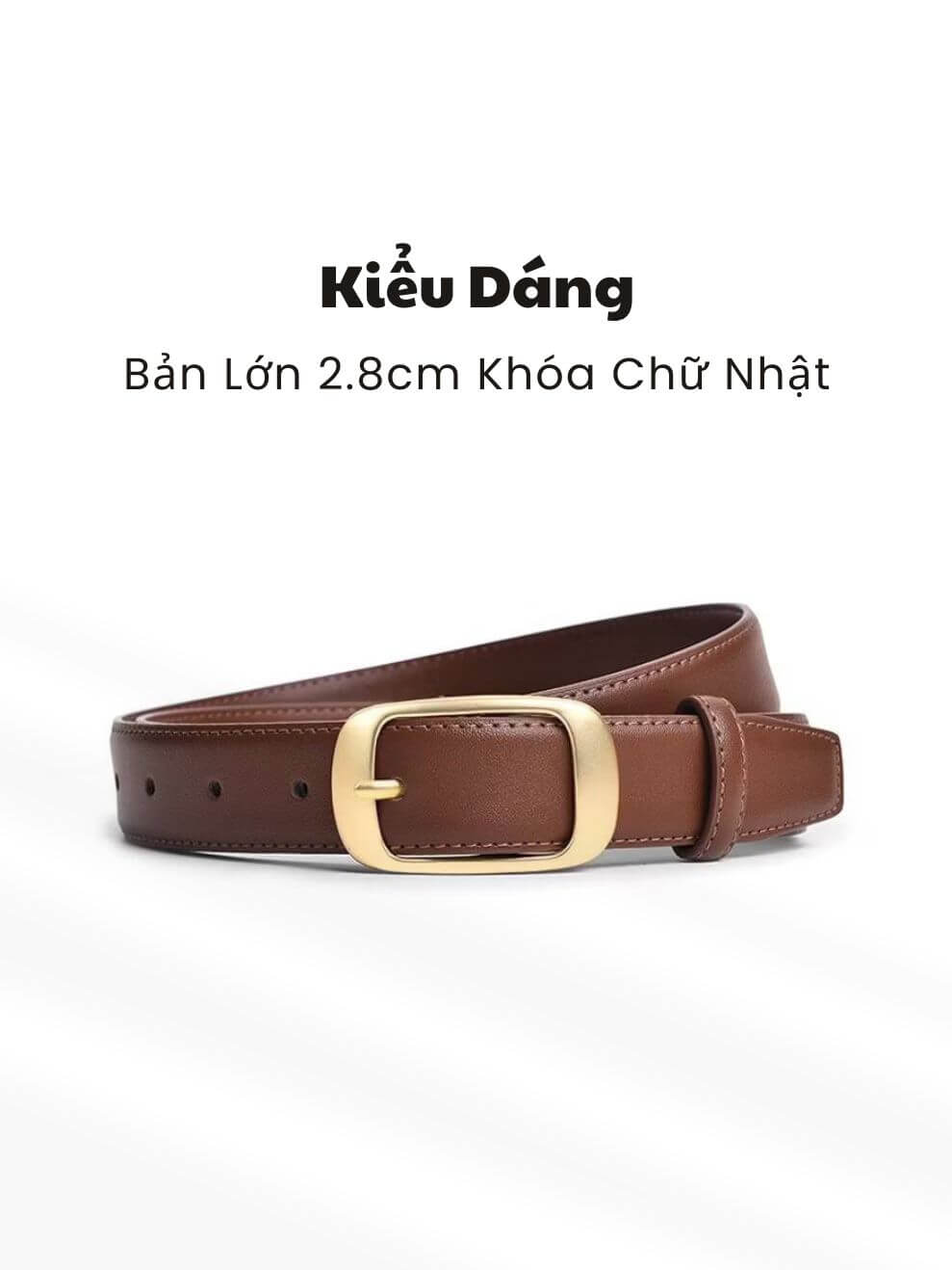 Dây Thắt Lưng Nữ Khóa Chữ Nhật - Hình ảnh 5